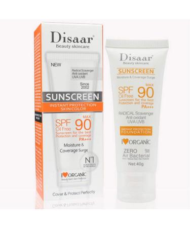 Shop Facial Sunscreen Lotion SPF 90 - Oil-Free Antioxidant Cream for Radiant Skin | UVA/UVB Protection - 40G - Buy Online on GoSupps.com