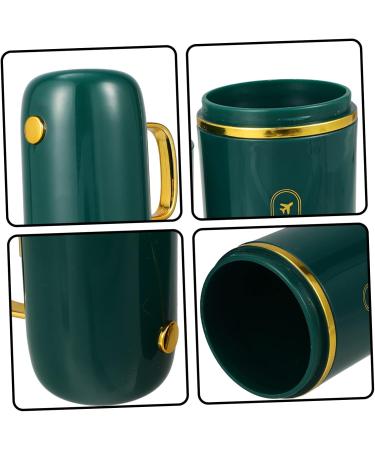 Travel Toothbrush Storage Box & Organizer | Children's Toothbrush Holder Cup | Mouthwash Cups | Green PP Rack - 20.5x12x7CM - Buy Online on GoSupps.com