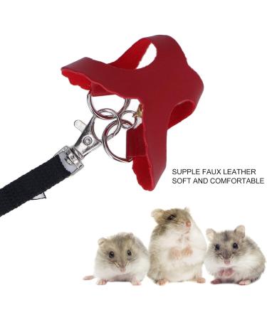 Asixxsix Dishwear & Leash Set for Hamsters Guinea Pigs Ferrets | 3 Sizes Synthetic Leather Crockery Nylon Line & Bell - International Shipping - Buy Online on GoSupps.com