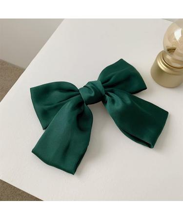 scicent Hair Bow Clips Large Vintage Satin Barrettes Silk Retro Bowknot Hair Accessory Ribbion Bowknot Clip Headpiece for Women and Girls Headdress Green - 9906 - Buy Online on GoSupps.com