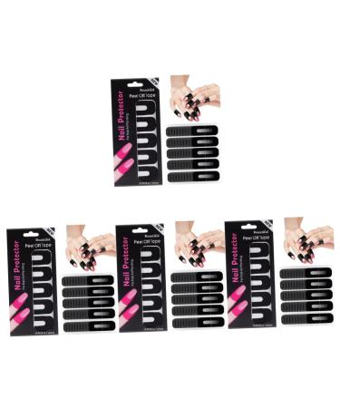 Ipetboom 400 Sheets Cuticle Protector For Nail Painting Nail Protector Polish nail gel polish manicure nail Nail Guards For Painting Nails Silica gel tool protective film 3.00X2.50X0.10CMx4pcs As Shownx4pcs