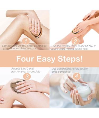 SPOTFISH Crystal Hair Eraser - Painless Hair Removal Tool for Men and Women - Reusable and Portable Epilator - Gold Upgrade - Buy Online on GoSupps.com