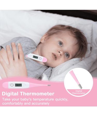 VicBou 8pcs Baby Grooming kit Newborn Baby Care Accessories with Zipper Box Baby Hair Nail Thermometer Care Set Baby Healthcare Set for Newborn Infant Toddler Girls & Boys (Pink) pink 8pcs - Buy Online on GoSupps.com