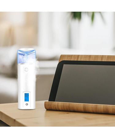 Face Mister Hydrating Handheld Nano Facial Mister with Skin Analysis | Hydrating USB Rechargeable Face Steamer for Eyelash Extensions Face Face Hydration Dyeulget White - Buy Online on GoSupps.com