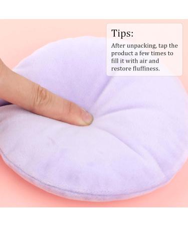Ultra Soft 5 Inch Powder Puff - Washable Velour for Body & Face Powder - Large Loose Powder Puff in Purple - Buy Online on GoSupps.com
