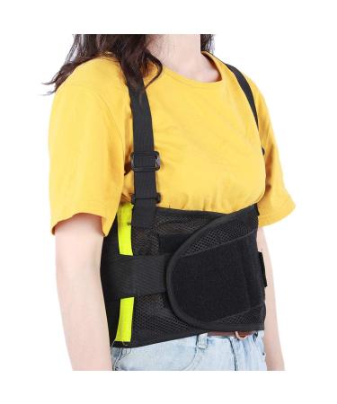 UpqrSG Adjustable Lumbar Support Belt | Reinforced Back Support with Breathable Fabric & Reflective Strip | Posture Correction (L) - International Shipping Available - Buy Online on GoSupps.com