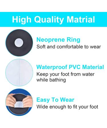 Reusable Shower Protection for Half Legs - Keep Plaster Dry & Sealed Foot Protection (Black) - Ideal for Adults - Buy Online on GoSupps.com