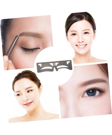 Baluue 2pcs Eyebrow Ruler Brow Guide Template Eyebrow Tools Brow Mapping Eyebrow Tracer Stainless Steel 20x4.8cm As Shown - Buy Online on GoSupps.com