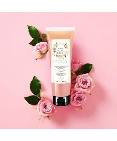Perlier Miele & Rosa di Giulietta Bath and Shower Cream 8.4 fl oz Peach/black - Buy Online on GoSupps.com