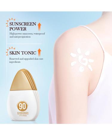 Aislor 60g Face Sunscreen for Women Girls UV Protection Cream Lightweight Non Greasy Sunblock Smooth Texture Moisturizing Daily Wear Gold One Size One Size Gold - Buy Online on GoSupps.com