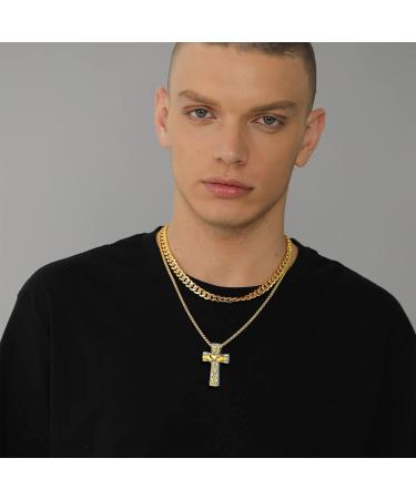 U7 Women's Cremation Urn Necklace - Cycle of Life Celtic Knot Dog Feet Wing & Crucifix Stainless Steel Pendant - Gold Burial Jewelry for Men - Buy Online on GoSupps.com