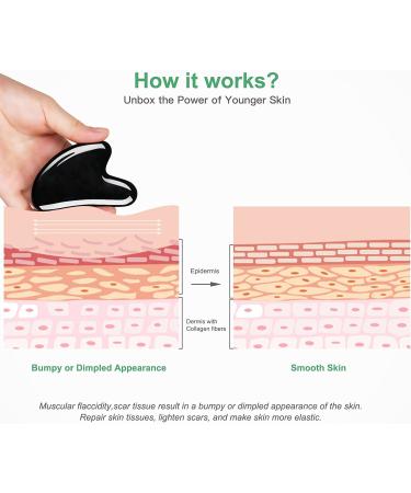 Airogym Guasha Massage Tool Set - Natural Stone Gua Sha Board for SPA Acupuncture and Muscle Knots - 4PCS Black Stone Scraping Massage Sets for Facial Care and Physical Therapy - Buy Online on GoSupps.com