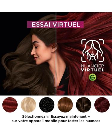 Garnier Coloration Permanente - Sans Ammoniaque - Aux Huiles Naturelles de Fleurs - Carmin Velours (4.62) - Olia - Buy Online on GoSupps.com