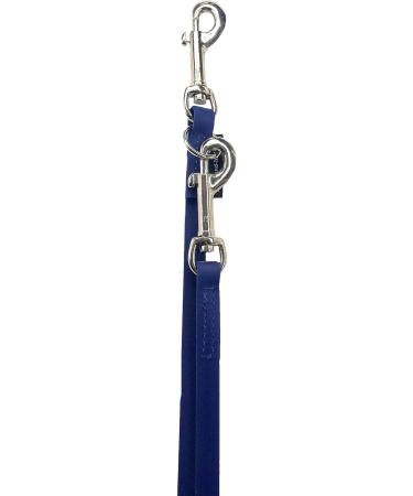 Adjustable Biothane Dog Leash for Small & Large Dogs 2m to 5m Lengths Navy Blue 9mm & 13mm Hook - Buy Online on GoSupps.com