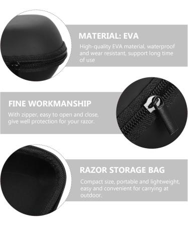 Fomiyes 3-Pack Razor Storage Bag Shock-Resistant Travel Case for Shavers EVA Hard Shell Black 19x9cm - Buy Online on GoSupps.com