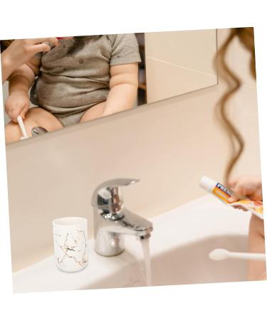 Warmhm 4 Cups Worktop Organizer - Versatile Bathroom Glass Holder & Ceramic Brush Stand - Portable Set of 4 (11x7.7x7.7cm) - Buy Online on GoSupps.com