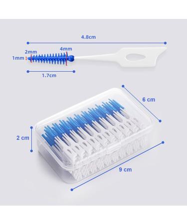 200-Piece MIVAIUN Interdental Brushes with Silicone Floss Sticks - Dual-Use Dental Picks for Oral Cleaning (Blue) - Buy Online on GoSupps.com