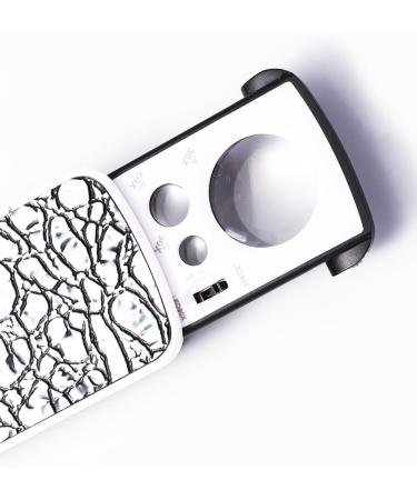 Snowmanna-30X/60X/90X LED Lighted Slide out Pocket Magnifying Glass High Magnification with LED and UV Lights Portable Loupe Magnifier Loop Currency Detecting Jewelry Magnifier (silver) - Buy Online on GoSupps.com