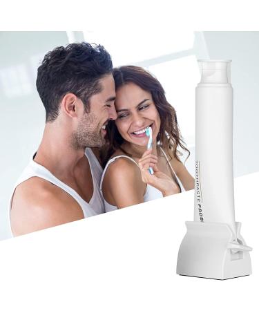 Buy 2-Piece White Toothpaste Dispenser & Seat Holder Set Perfect for Bathroom Organization | International Shipping Available - Buy Online on GoSupps.com