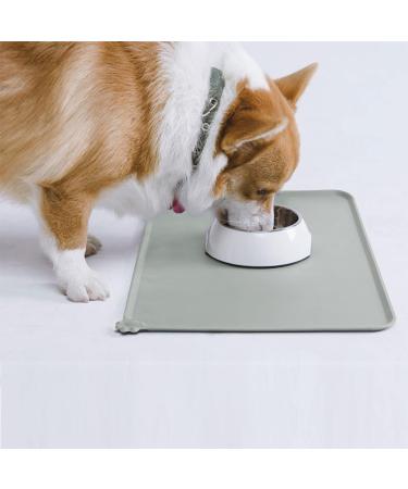 AUDWUD Silicone Waterproof Pet Feeding Mat | Anti-Slip Dog & Cat Bowl Mat 53x38 cm - Durable & Easy to Clean - Buy Online on GoSupps.com