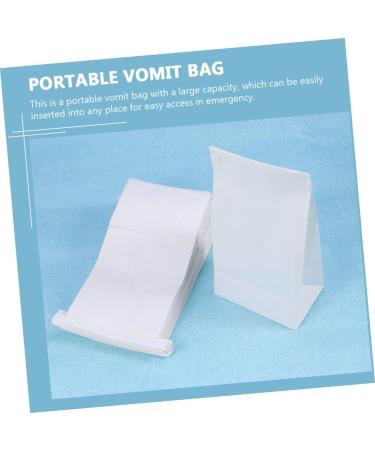Healeved Car Garbage Bag 90 Pcs - Disposable Vomit Bag for Cars & Airplanes - Morning Sickness & Travel Motion Sickness Relief - White Paper Bags - Pack of 1 - Buy Online on GoSupps.com