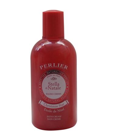 Perlier: "Stella di Natale" Bath Cream with Christmas Star * 16.9 Fluid Ounces (500ml) Bottle * Italian Import