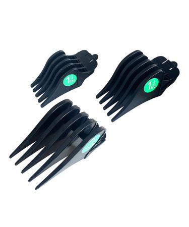 Perfeclan 3 Replacement Guide Combs 32 mm 38 mm 51 mm Hair Clipper Attachment for Stylists Hairdressers - Black