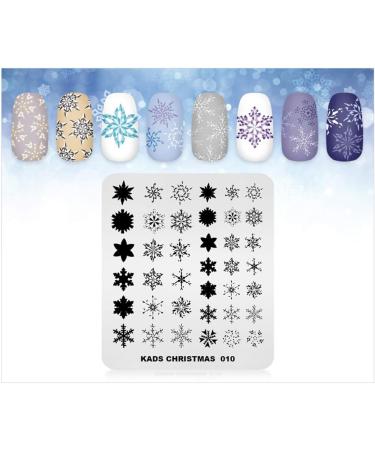 KADS Christmas Nail Art Stamp Plate CH010 - Colorful Snowflake Stencil Template - Buy Online on GoSupps.com