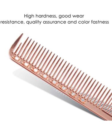 kuou Professional Aluminum Metal Salon Comb Heat-resistant Anti-static Hair Comb for Hair Cutting Styling & Grooming Rose gold - Buy Online on GoSupps.com
