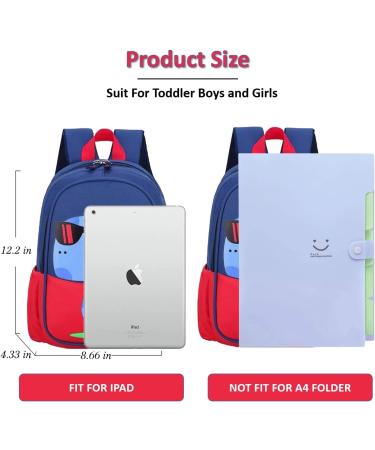 POWOFUN Kids Toddler Preschool Travel Backpack - Cute Cartoon Waterproof Daypack (Dinosaur Red) - Buy Online on GoSupps.com