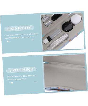 Buy Homsfou Double-Layer Glasses Case - 2 in 1 PU Contact Lens Container & Terrarium Sunglasses Case - Safe Filigree Hard Shell Holder for Glasses & Contacts | International Shipping Available - Buy Online on GoSupps.com