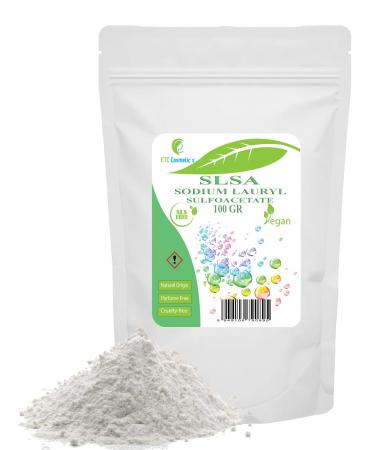 SLSA Surfactant 100gr | Sodium Lauryl Sulfoacetate |Soap Foaming Bath Bombs Bubble Bars | Natural-Origin Perfume-Free Surfactant |