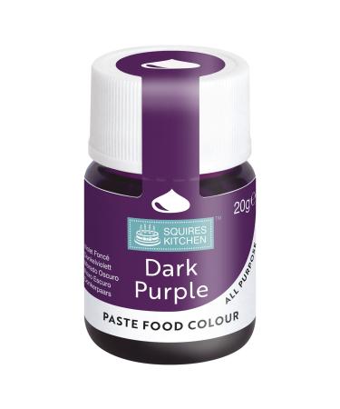 Squires Kitchen Dark Purple Food Colouring Paste Concentrated Food Colour for Use with Sugarpaste Icing Fondant Modelling Pastes Buttercream Royal Icing Cake Mixes and More - 20g