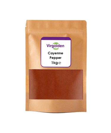 Cayenne Pepper 1kg by Virgolden - Rich Deliciously Warm Smoky Aroma Make it an Appealing Addition to Many Dishes