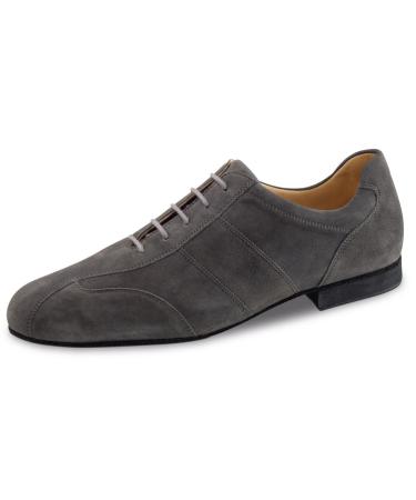 Werner Kern Men's Dance Shoes 28045 - Suede Black - Normal - 1.5 cm Micro-Heel - Made in Italy 41 1/3 EU Grey