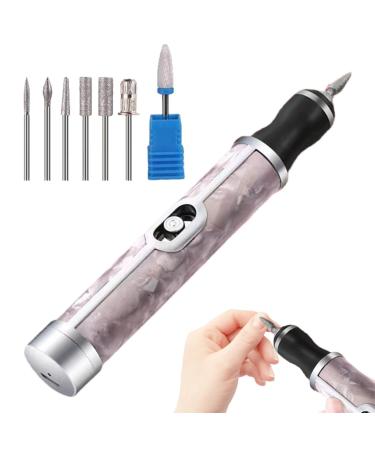 Nail Filer Electric - Cordless Nail Grinder Acrylic Nail Tool | High-Speed Thick Cordless Nail Remover Edge Shaper Multi-Level Human Toenail Shaping Tool for Grinding Nursing Peeling Pink