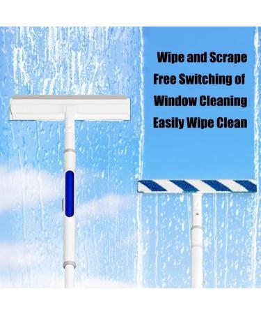 Spray Window Cleaning Brooms Squeegee for Window Cleaning with Spray Double-Sided Spray Expansion Window Cleaner Double Sided Window Cleaner with Long Handle with 3 Replaceable Rags (30cm Panel) - Buy Online on GoSupps.com