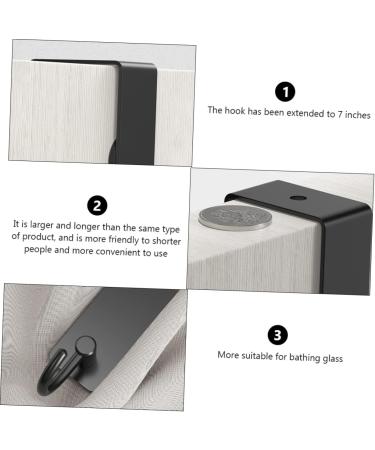 Uonlytech Clothes Hanger 4 pcs Door Hook Towel Racks for Bathroom Door Wall Mounted Hangers Door Hanger Hook Single Key Chain Hair Towel - Buy Online on GoSupps.com