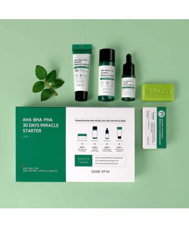 Some By Mi AHA.BHA.PHA 30 Days Miracle Starter Kit - 4 Piece Set for Clear Skin - Buy Online on GoSupps.com