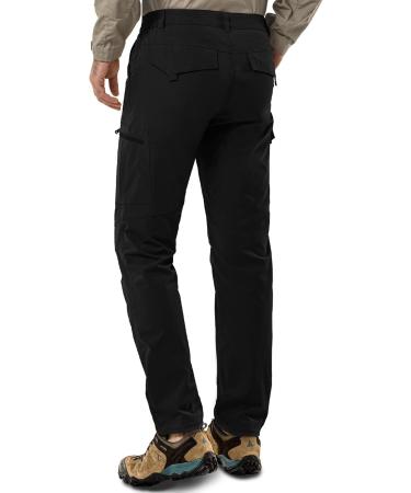 Men's Weatherproof 33 000ft Hiking Pants - Breathable Cargo & Trekking Trousers with 6 Pockets | Windproof Outdoor Work Pants for Travel & Camping - 38W/30L Black - Buy Online on GoSupps.com