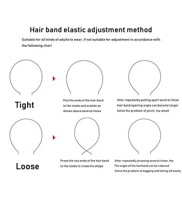 6-Piece Unisex Non-Slip Elastic Shaft Metal Headbands for Sports & Daily Make-Up - Stylish Black Hair Accessories - Buy Online on GoSupps.com