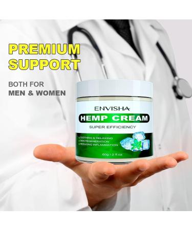 ENVISHA Hemp Cream - Hydrating & Moisturizing Body Cream for Men and Women - 2 oz - Buy Online on GoSupps.com