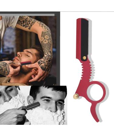 Red Retro Straight Razor - Multifunctional Anti-Rust Lightweight for Barbers & Shaving | Premium Quality Grooming - Buy Online on GoSupps.com