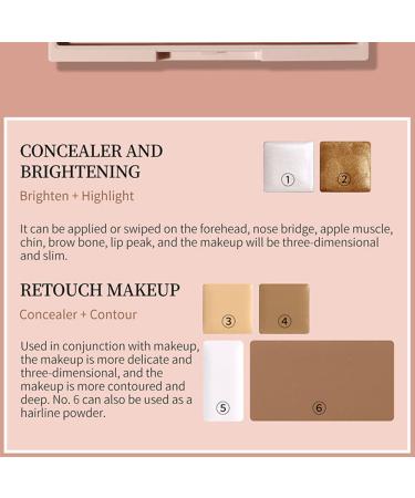 6 Colors Exquisite Cosmetic Plate with Mirror for Face Contouring, Highlighting, and Correcting. Concealer, Blush, and Brush Included. Perfect Solution for Dark Circles, Redness, Acne, and Blemishes - Buy Online on GoSupps.com