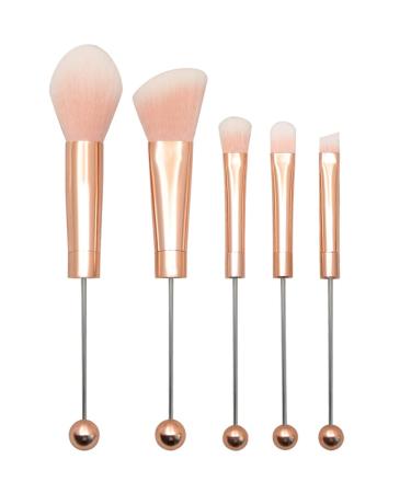Eye Makeup Brushes Makeup Brush Set for Women Beaded Rose Gold DIY Faux Fiber Make Up Brushes for Eyeshadow Concealer Eyebrow Foundation Contour Makeup Supplies