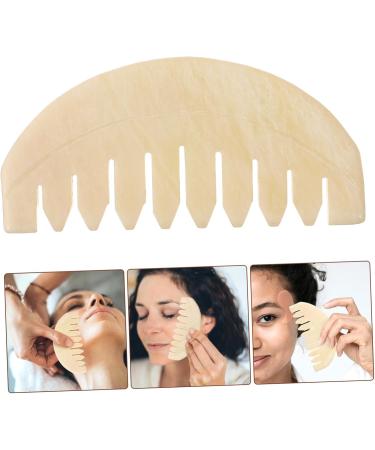 Goohochy Jade Kamm | Multifunctional Head & Face Massage Comb | Gua Sha Massager Tool for Body & Scalp Vintage Design - Buy Online on GoSupps.com