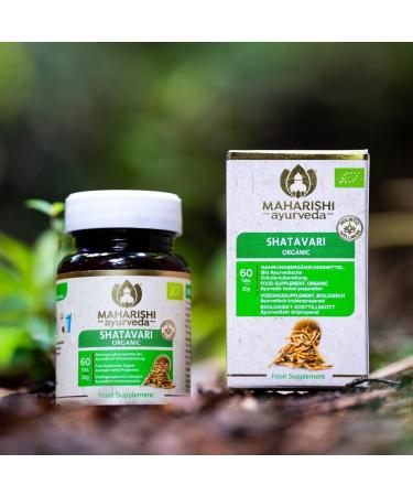 Maharishi Ayurveda Shatavari - Organic High-Dose Vegan Tablets (60) | Non-GMO Indian Spargel for Women's Health - Buy Online on GoSupps.com