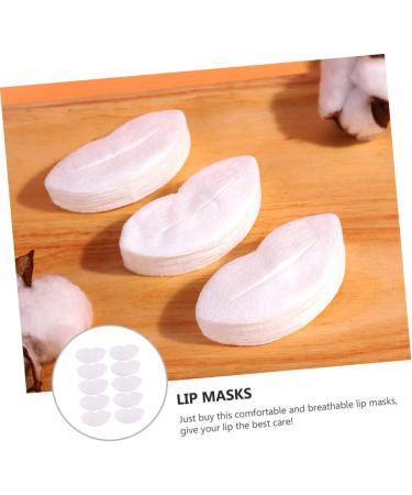 POPETPOP 1000Pcs Silk Lip Mask Paper Collagen Crystal Lip Moisturizing Pink Lip Masks Gel Lips Care Patches Woman Plant Fiber Purifying Milk White Invisible - Buy Online on GoSupps.com