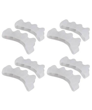 Futheda 4 Pairs Toe Spreaders Toe Separators Tool Gel Toe Stretchers (Five Toes)