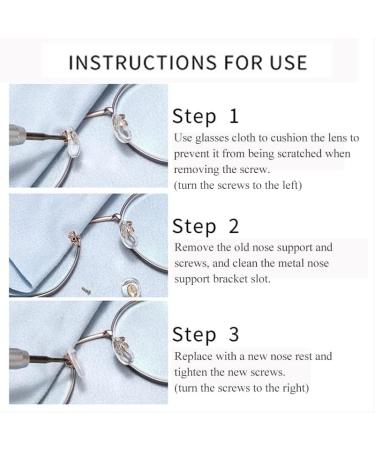 Silars Slipproof Silicone Nose Pads for Glasses - 25 Pairs + Glasses Repair Set with Screws Tweezers & Cleaning Cloth - Buy Online on GoSupps.com